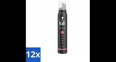 Taft - Haarmousse - Power 5 - Zijdezachte hold - 200 ml - Voordeelverpakking - 12 stuks