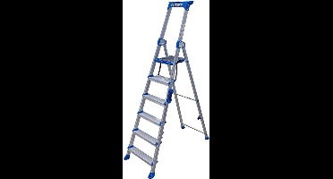 Alumexx Twin-Deck - Huishoudtrap 6 treden - Keukentrap - Inklapbaar - 3.25m werkhoogte