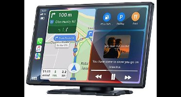 EFORYOU W519 - 9 inch Draadloos CarPlay & Android Auto Scherm met GPS Navigatie, Spraakbediening en Mirror Link