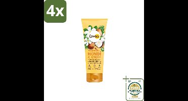 Lovea – Conditioner – Monoï & Shea – Voedend – 200 ml - Voordeelverpakking - 4 stuks - Haarverzorging - Monoïolie