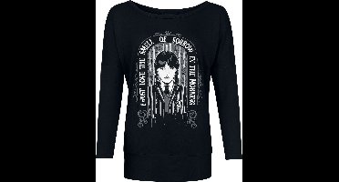 Wednesday I Just Love the Smell of Sorrow in the Morning Dames Shirt met lange mouwen - zwart - S