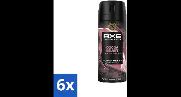 Axe – Deodorant – Cocoa Velvet – 150 ml - Voordeelverpakking - 6 stuks