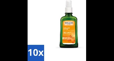 10 x WELEDA - Bodyolie Vitaliserend - Duindoorn - 100% natuurlijk - 100 ml - Duindoorn Body Olie - Body Olie Vitaliserend - Huidverzorging - Huidvernieuwing - Antioxidanten