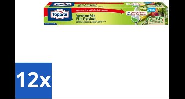 Toppits – Vershoudfolie – 32,5 cm × 20 m - Voordeelverpakking - 12 stuks
