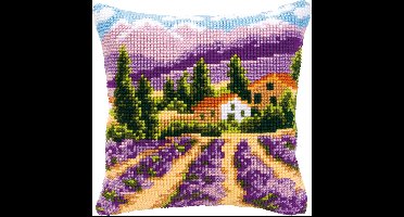 Vervaco - Kruissteekkussen kit - Provence - PN-0008637 - Borduren - Borduurpakket - Borduurpakket volwassenen - Borduurpakket kind