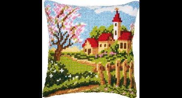 Vervaco - Kruissteekkussen kit - Lentedorp - PN-0008732 - Borduren - Borduurpakket - Borduurpakket volwassenen - Borduurpakket kind