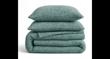 Sleeptime 2 in 1 Mousseline Dekbed - Dekbed zonder Overtrek Inclusief Kussensloop - 240x200 - Groen