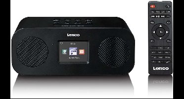 Lenco Internetradio - Stereo Internet Radio met Wifi DAB en FM - Bluetooth 5.3 - Wekkerradio - DIR-121BK - Zwart