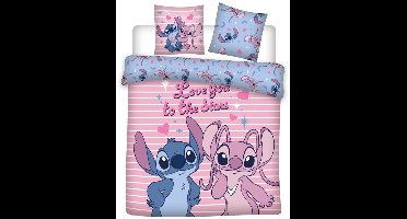 Disney Lilo & Stitch Dekbedovertrek Stars - 240 x 220 + (2) 65 x 65 cm - Polycotton
