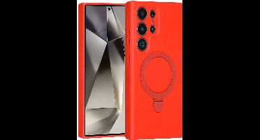 TUNIQ telefoonhoesje voor Samsung Galaxy S24 Ultra - MagSafe met ringstand - Rood