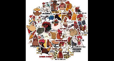 100 Pieces Funny Chicken Stickers,Creative Text Stickers,Funny Cartoon Stickers,Playful Illustration Stickers for Water Bottles,Suitcases,Bikes,Cars,Tablets,Kids and Adults