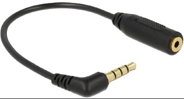 3,5mm Jack 4-polig (m) - 2,5mm Jack 3-polig (v) adapter - 0,15 meter