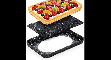 Bakvorm Graniet met Afneembare Bodem 31,5x21,5x3 cm - Springvorm - Vorm voor Bakken - Taartvorm - Bakplaat