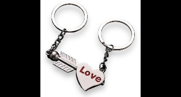 Lovers Sleutelhanger Set – Hart & Pijl | Metalen Duo | Perfect voor Valentijn & Koppels