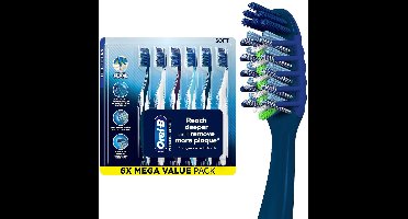 Oral-B CrossAction All In One Soft Toothbrushes – Diepe Plaqueverwijdering – 6 stuks