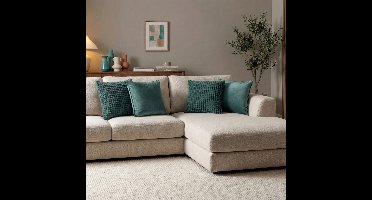 Dutch Decor - KUSSENSET - 4-delig - Texture Harmony - 45x45 cm - inclusief binnenkussens - groen - Met Ritssluiting – Decoratie Kussens - Comfortabele kussentjes voor op de Bank