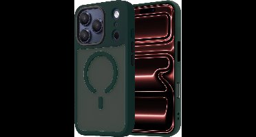 Hoesje - Geschikt voor Apple iPhone 17 Pro Max - Magsafe Compatible - Sterk & Shockproof - Back Cover - Shock Proof Case - Telefoon Hoes Shockproof - Donkergroen