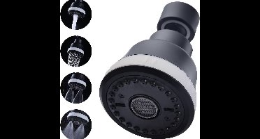 kraanverlenger - 4 standen - Lotus-kop - Kraanverlenger - Spatbescherming - Connector sproeikop - Beluchter - Universele verlenger - Draaibaar - Uitloop - Geschikt voor keukenkranen - zwart