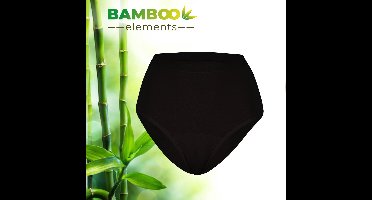 Bamboo Elements - Menstruatie Ondergoed - High Waist Brief - Zwart - Period Underwear - Menstruatieslip - Menstruatie Onderbroekje - Ondergoed Dames Slips