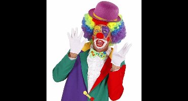 Widmann - Clown & Nar Kostuum - Bolhoed Roos Met Goudgeel Lintje - Geel - Carnavalskleding - Verkleedkleding