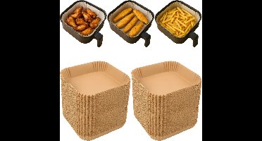 Papieren Inzetvellen voor Airfryer – 300 stuks – 20×20 cm