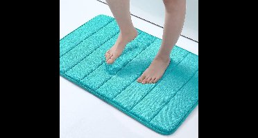 Badmat-50 x 80 cm-antislip-pauwengroen-c