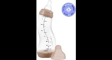 Difrax Natural S-Babyfles - 250 ml - Koffiebruin - Anti Colic