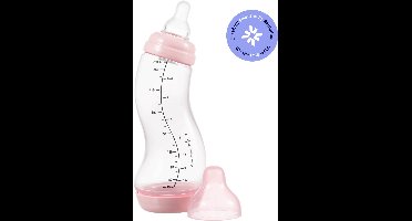 Difrax Natural S-Babyfles - 250 ml - Roze - Anti Colic