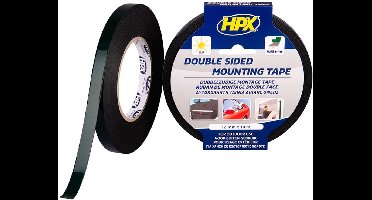 Dubbelzijdige bevestigingstape - zwart 12mm x 10m