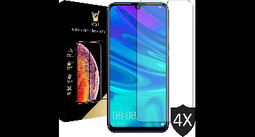 Screenprotector geschikt voor Huawei P Smart Plus 2019 - Tempered Glass Gehard Glas - Case Friendly - iCall - 4 Stuks