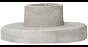 Leeff - Betonnen kaarsenhouder 'Casper' (Recht, Grijs, Set van 6)