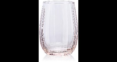 Pasabahce Linka – Roze Waterglazen – Set van 3 – 380 ml – Stijlvolle glazen – Vaatwasserbestendig