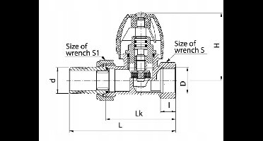 Valvex Active Rechte Radiatorafsluiter 3/8" Nikkel