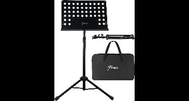 Finesse Muziekstandaard voor Bladmuziek - XL - Opvouwbaar - met Draagtas - Lessenaar voor Tablet - Zwart