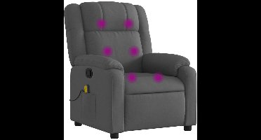 vidaXL - Massagestoel - in - donkergrijze - stof