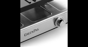 GreenPan Chef's Collection Gourmet Raclette voor 8 Personen - Dubbelzijdig Grill & Teppanyaki - 52.6x24x15.4 cm - 1700W - Keramische Antikleef - PFAS-vrij - Zwart - Jeroen Meus