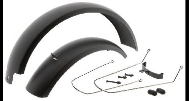 Mirage 20 Fatbike spatbordenset incl. bevestiging - zwart