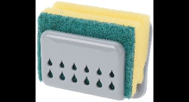 Ultra Clean - Spons Houder - Grijs - Zuignap - Duurzaam