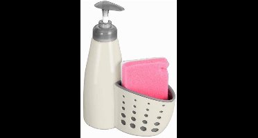 ORION - Vaatvloeistofdispenser met Sponshouder - Beige - 370ml