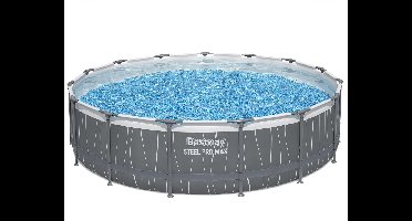 Bestway frame zwembad steel pro max set rond 457 cm met ledverlichting