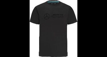 T-shirt Mercedes Heren F1 Fw Stealth Groot Logo T-shirt Zwart Zwart - XS
