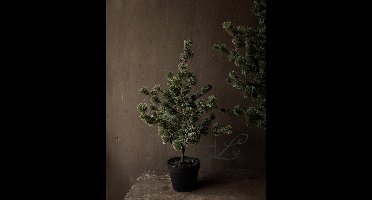 Larix Boom - 80 cm - Decoratieve Kunstmatige Dennenboom - Luxe Groene Naaldstructuur - Levensecht & Stijlvol – Inclusief Vaste Zwarte Pot