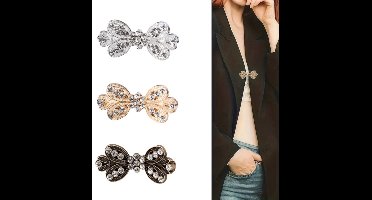 3 Stuks - Vestsluiting - vestclip dames -vestsluiting dames -vestspeld - Vestclip - blouse - gebreide jas - jurken - jas -