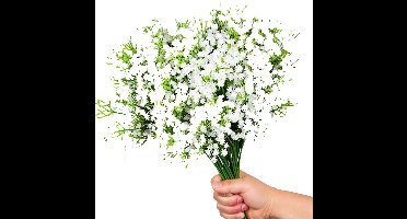 Gigicial Kunstbloemen - Kunstbloem - Zijden Stof Material Levensecht Design voor Binnen en Buiten - 24Stuks - Tuin Decoratie Wit