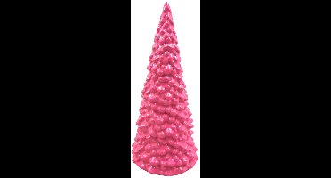 Ornament - Kerstboom - Keramiek - Neon Roze - 7x7x16cm