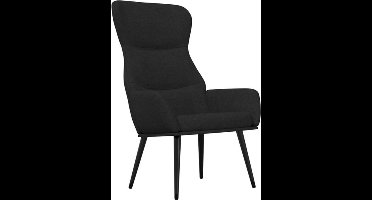 vidaXL - Relaxstoel - stof - zwart