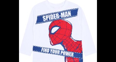 Spider-Man - Wit Jongens T-shirt met Print / 128