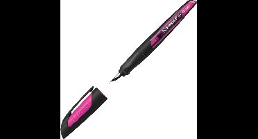 STABILO EASYbuddy - Ergonomische Vulpen - Zwart/Magenta - Standaard M Punt Voor Rechtshandigen