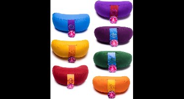 Meditatiekussens SET 7 chakra's halve maan