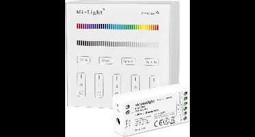 Touch panel wandbediening Milight inclusief controller draadloos op batterij